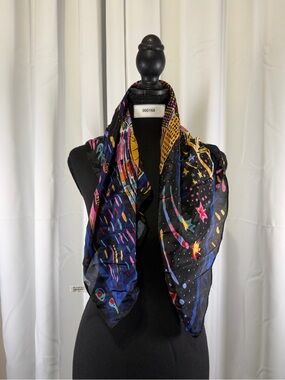 Vintage Ken Done 100% Silk Scarf Sydney Australia Opera House 29” Art Print
